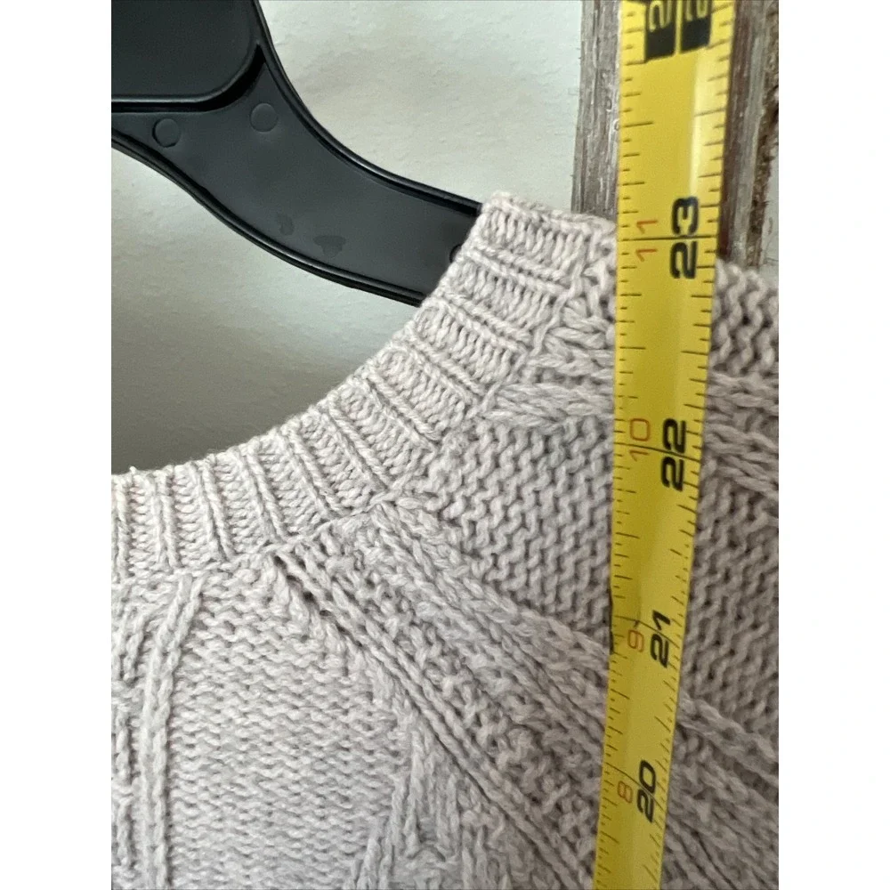 Madewell Women's 100% Merino‎ Soft Wool Back Zip Sweater Blush Sz Small